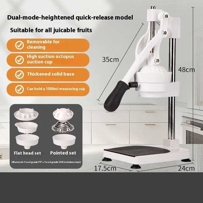 480mm manual stainless steel and plastic orange juicer with hand press lever