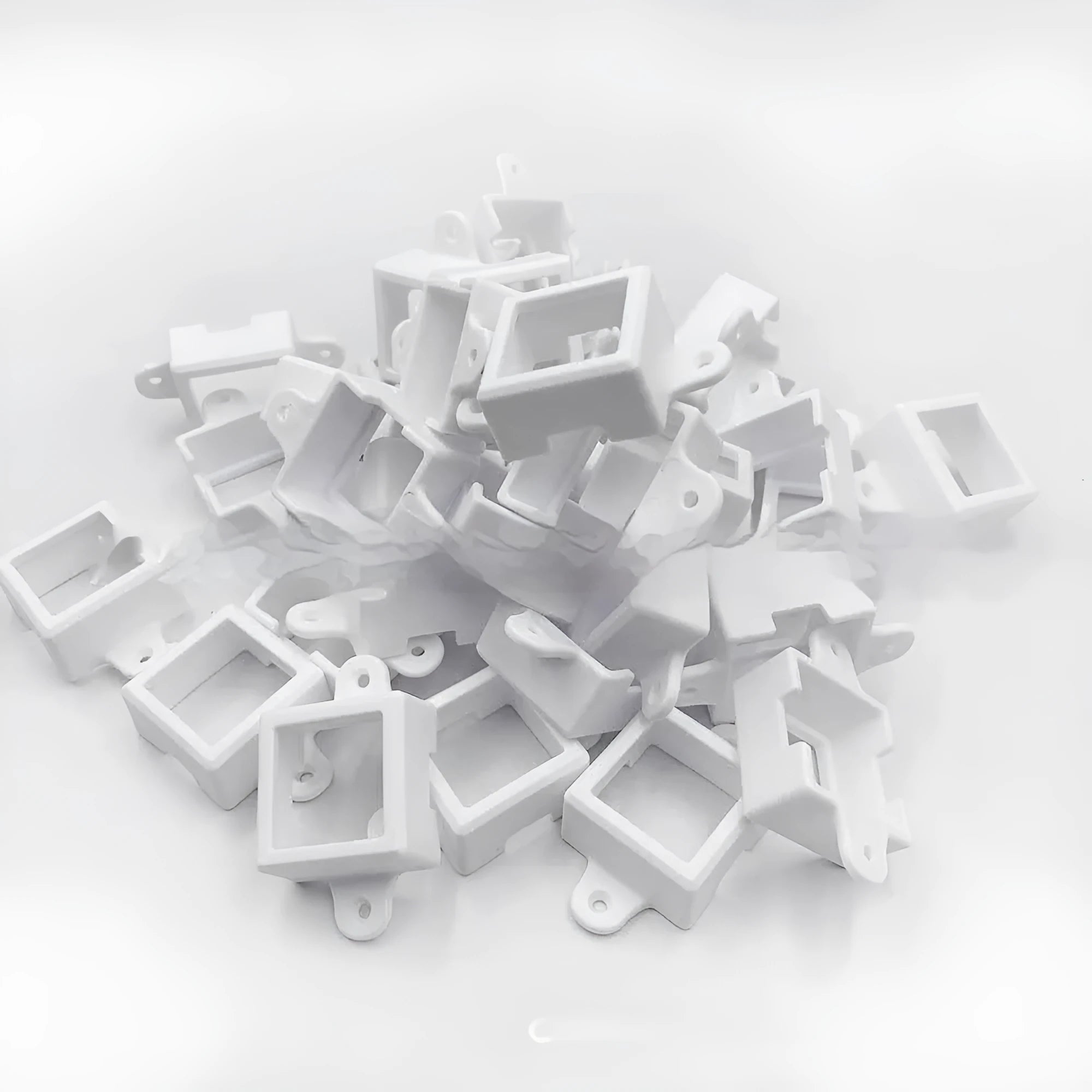 White plastic LED protective lampshade measuring 1.7cm by 6cm