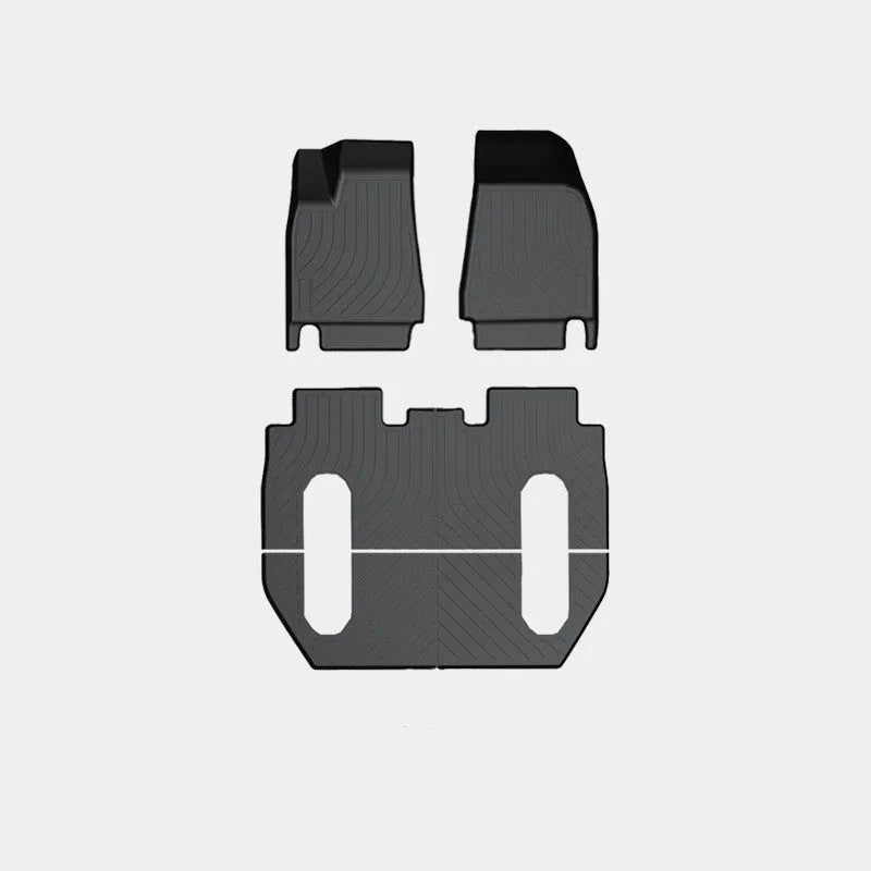 Waterproof TPE rubber car mats for Tesla Model X with tailbox cushion and foot pads