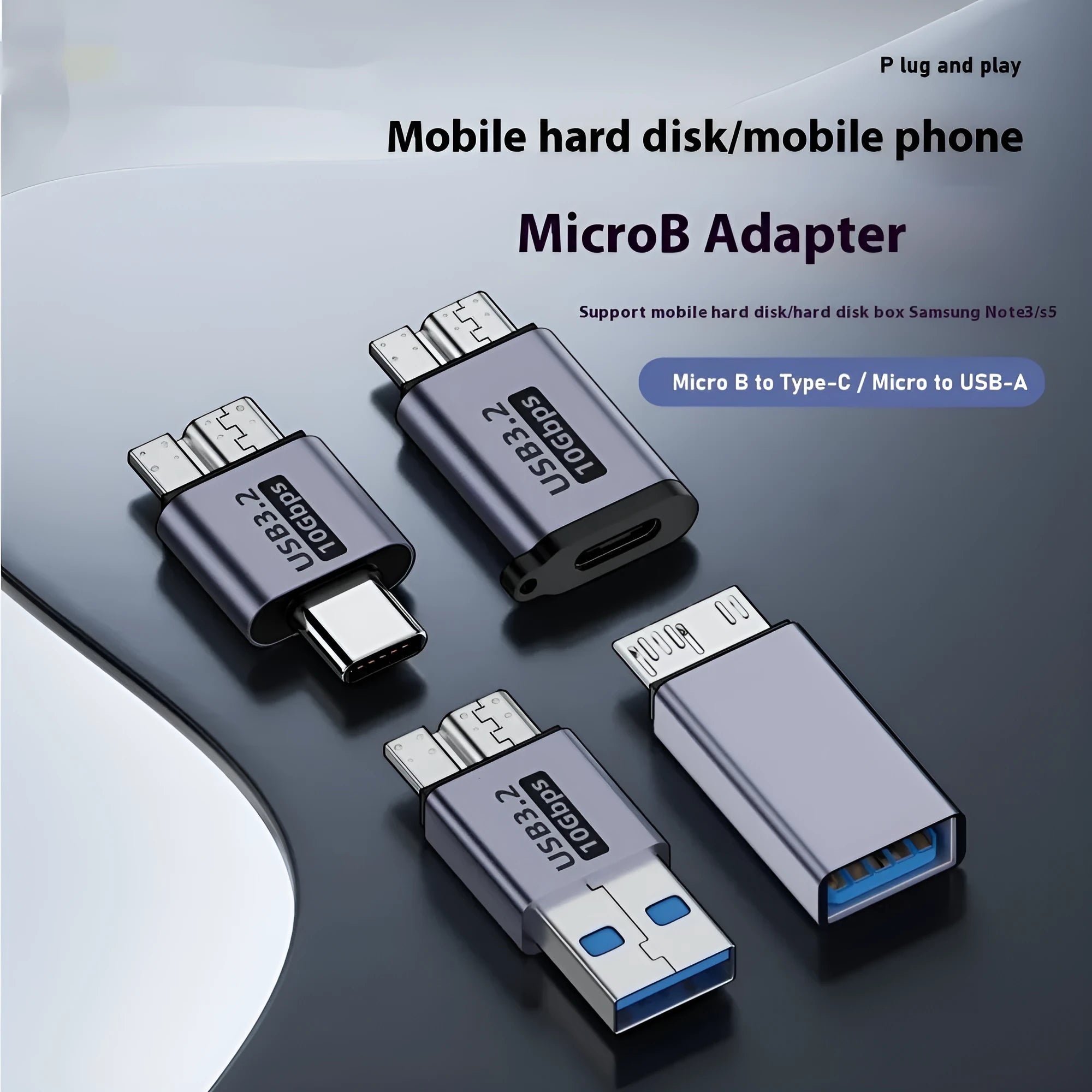 USB AM male to Micro-B female adapter connector for older devices