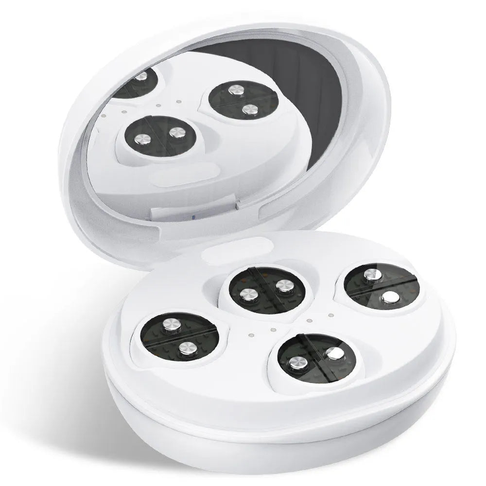 White wireless red light and EMS eye and face massager beauty device