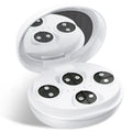 White wireless red light and EMS eye and face massager beauty device