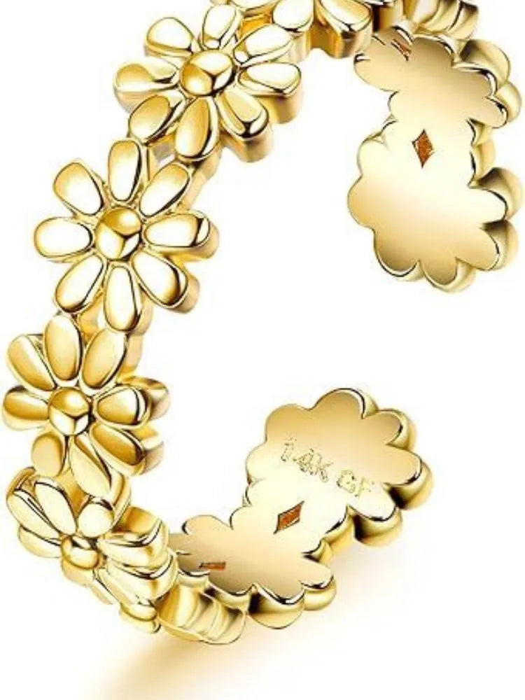 Geometric gold plated toe ring with crystal decoration options
