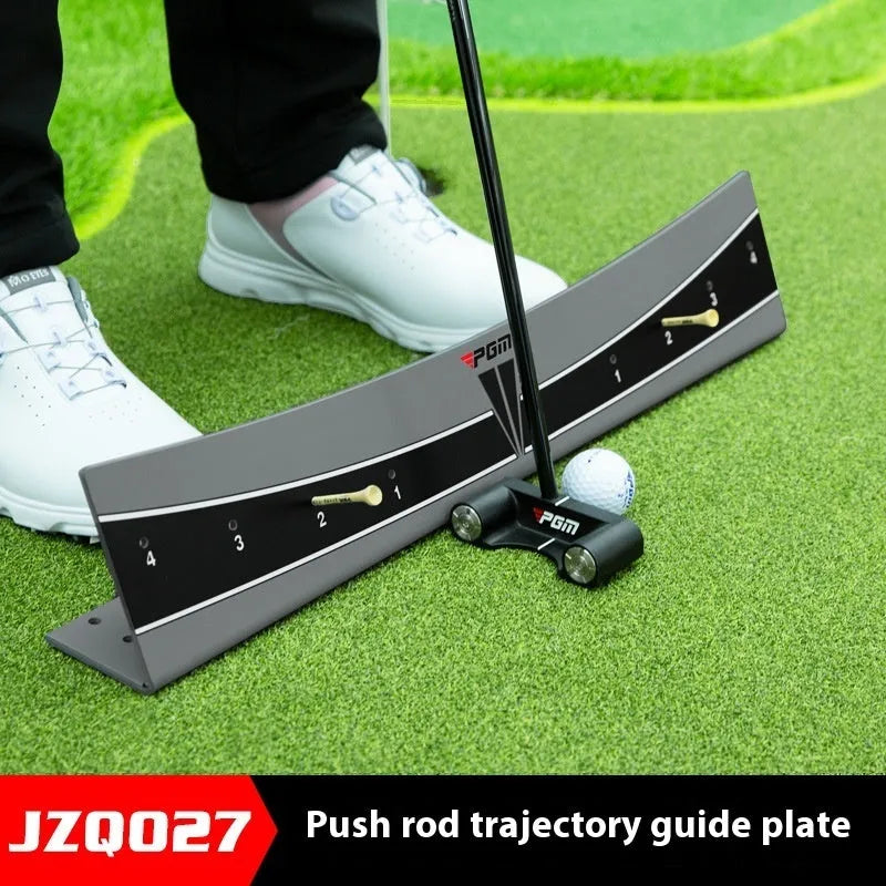 Adjustable golf putter trajectory balance simulator with PVC frame for indoor putting practice