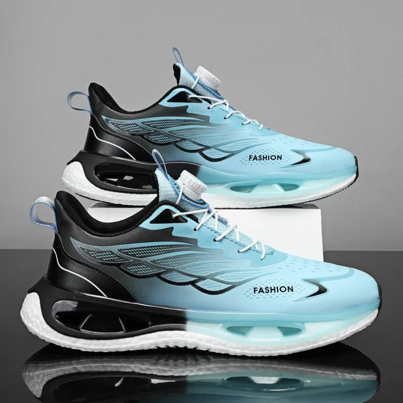 Youth button sneaker with shock absorption rotating function in casual sports style