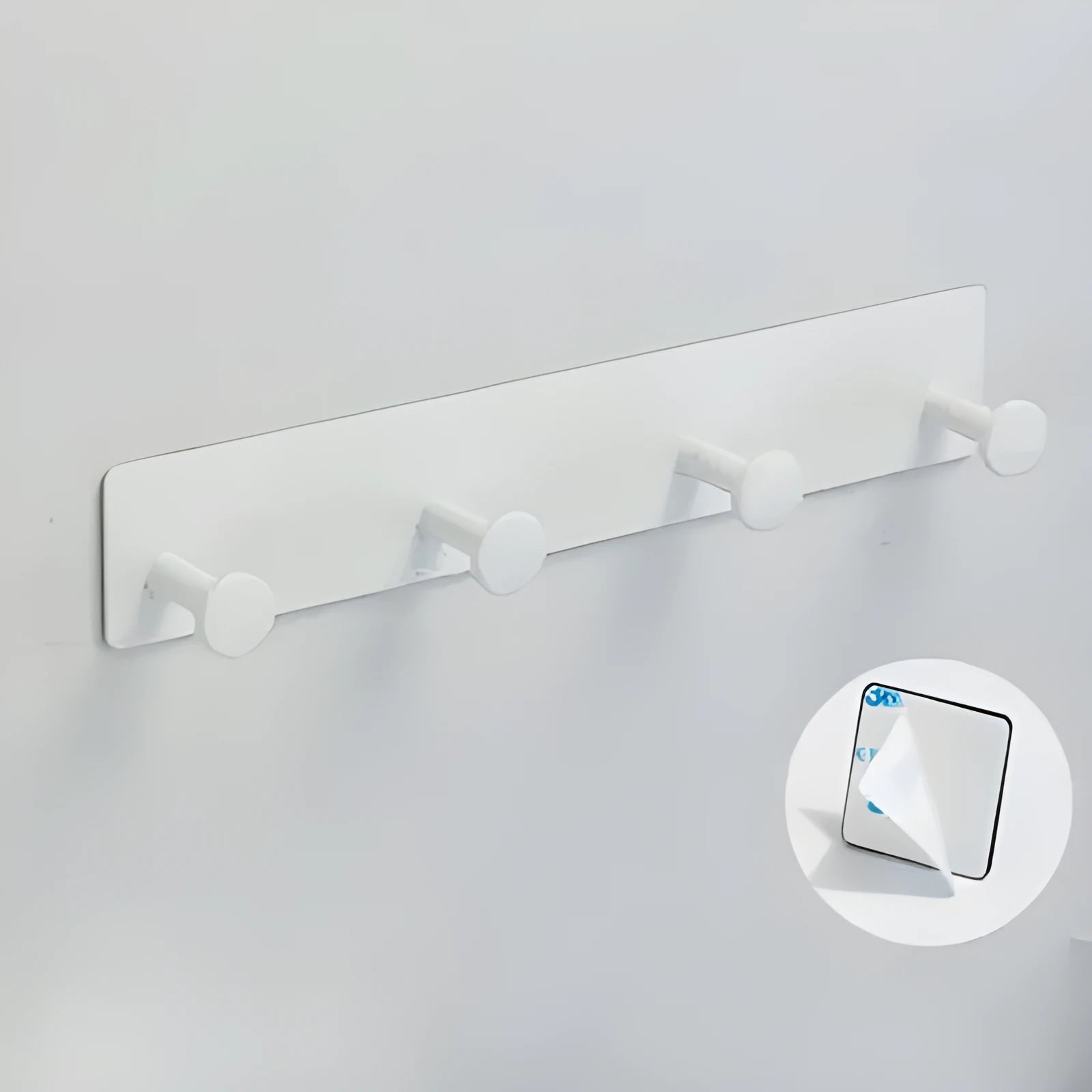 Mushroom-style adhesive wall hook with multiple hooks for screw-free hanging on shower doors