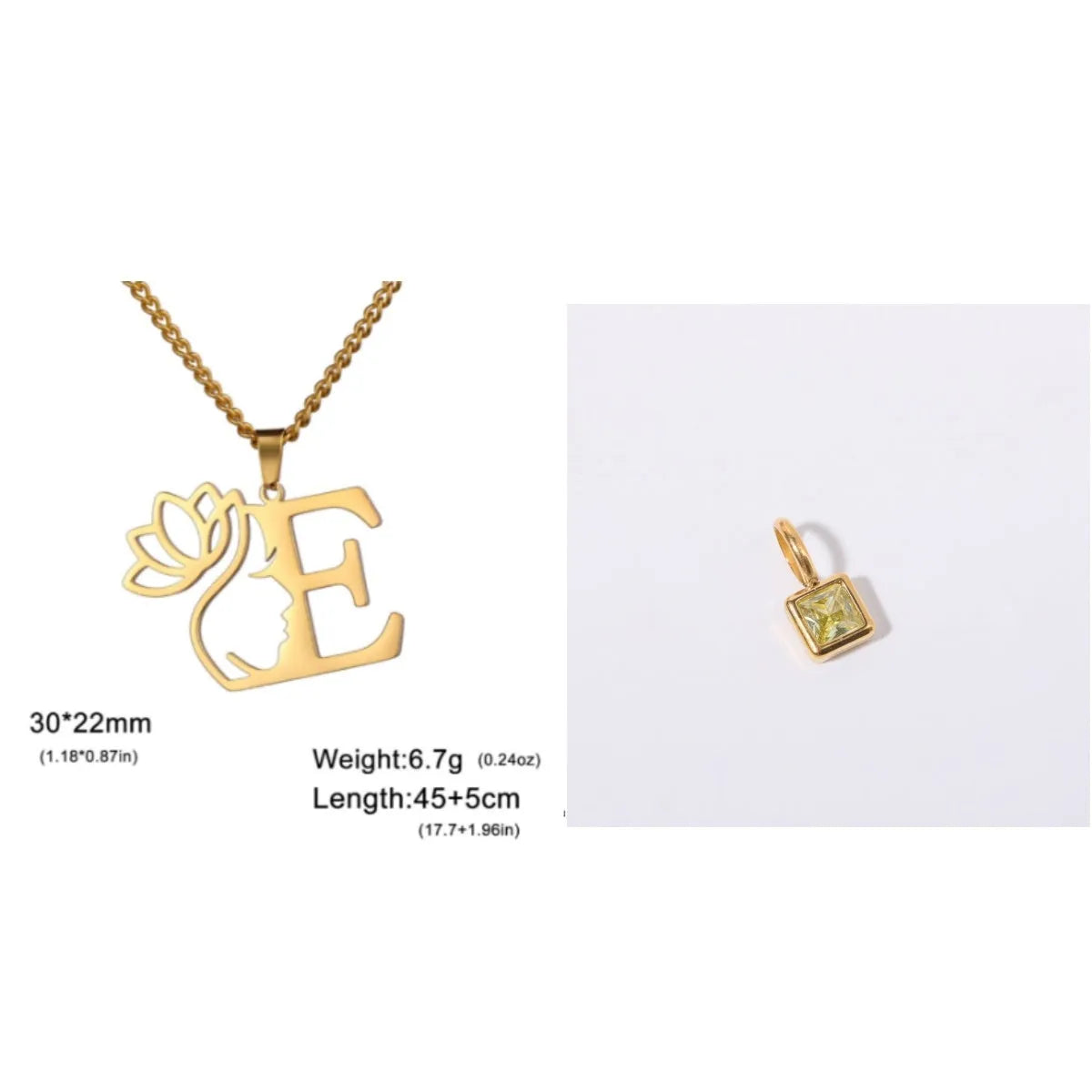 Stainless steel cross chain necklace with electroplated finish and single pendant