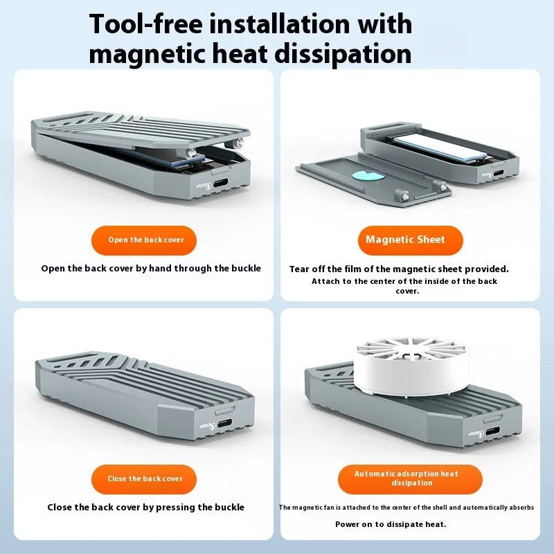 Aluminium Thunderbolt 4 M.2 NVMe SSD external enclosure in silver and grey colour options.