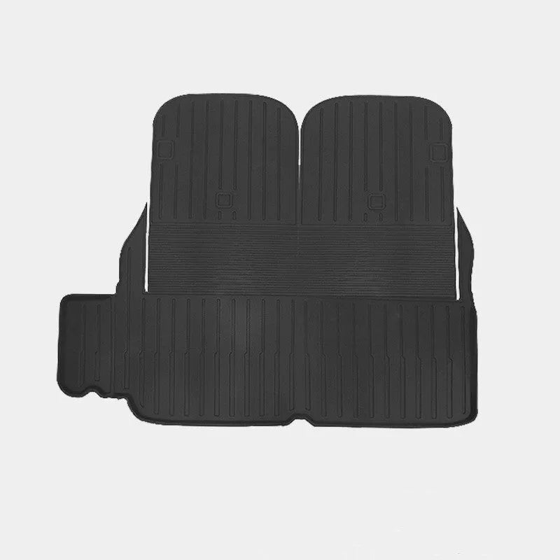 Waterproof TPE rubber car mats for Tesla Model X with tailbox cushion and foot pads