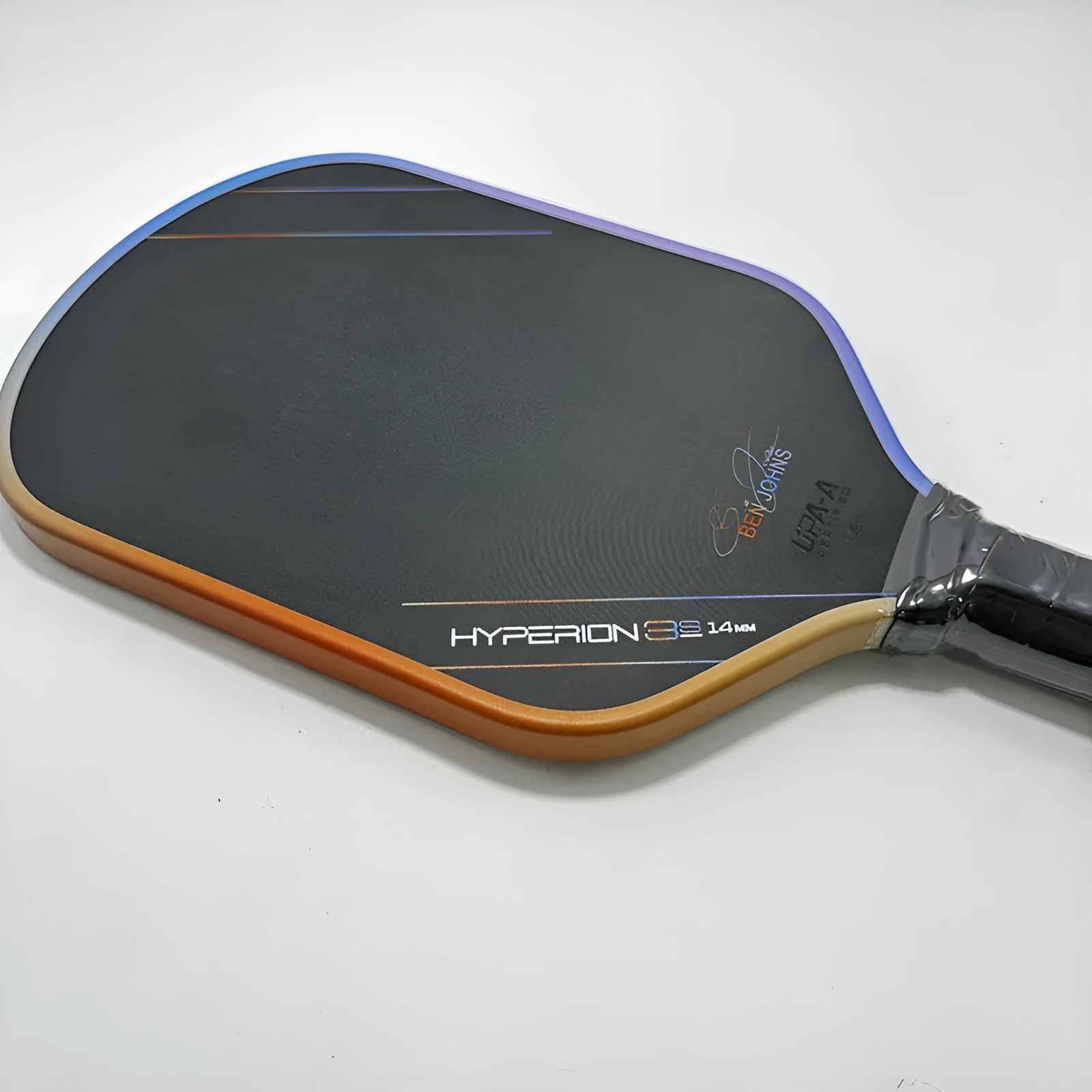 Aurora Multicolor Hyperion 3s carbon fibre pickleball racket with Teflon finish and multicolour design