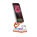 TF27BOX multifunctional mobile phone holder with integrated speaker in black and white colour options