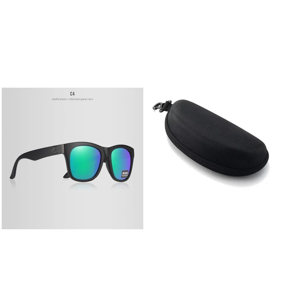 Thickened polarised sunglasses with TAC lenses and PC frame in assorted colours.