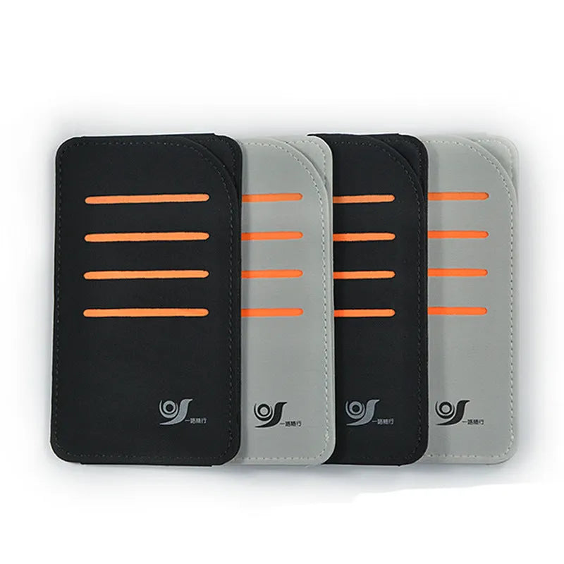 Car sun visor card storage organiser with four tablet pouches and vehicle-mounted bag in black or grey