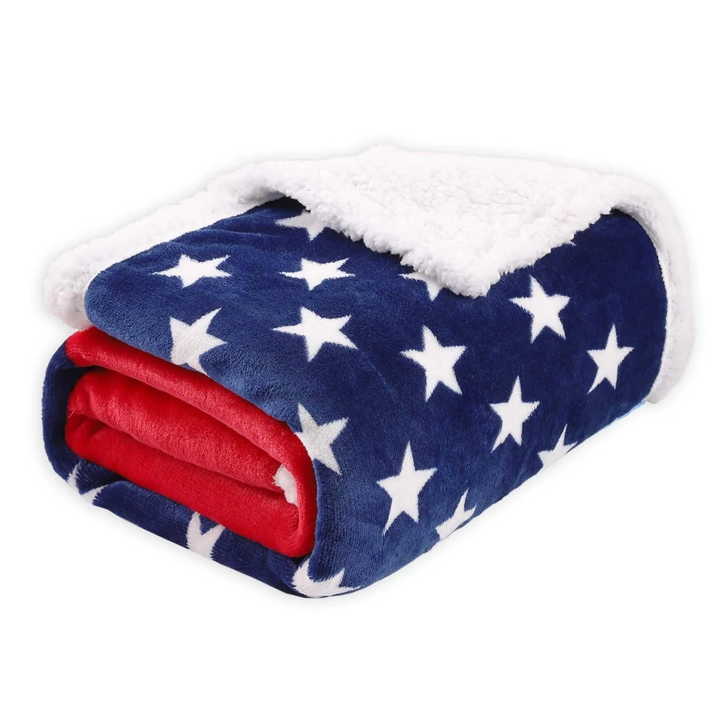 British style stripy polyester blanket in three sizes for autumn winter warmth