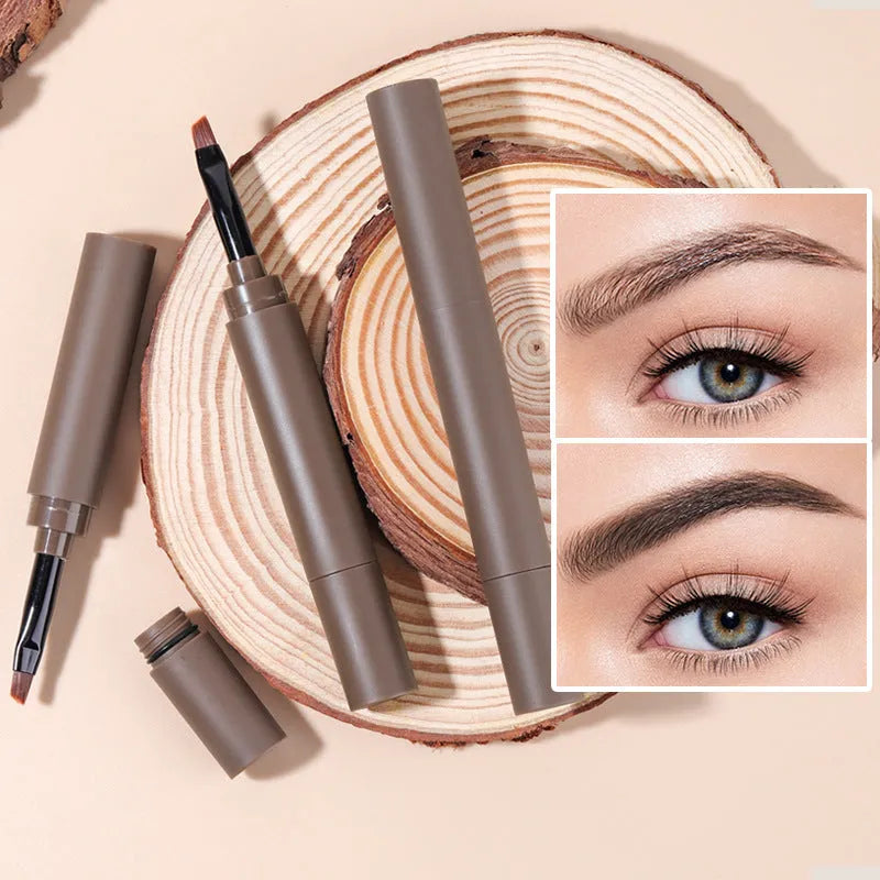 Double-headed eyebrow cream in five colour shades for natural brow definition