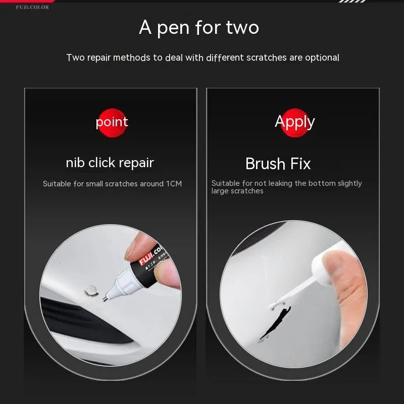 12ml automotive touch-up paint pen with brush tip for car scratch repair