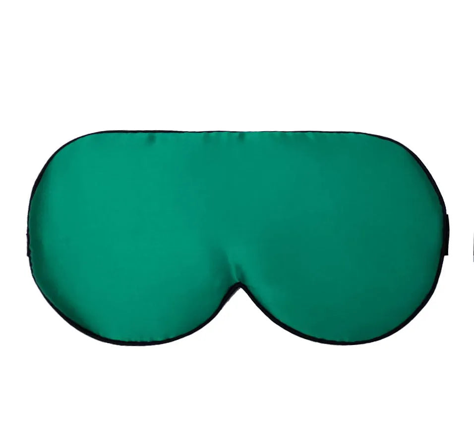 Double-sided mulberry silk eye mask with embroidered print in various colour options