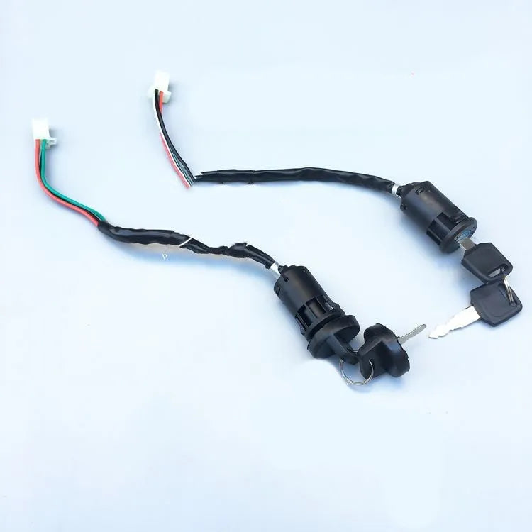 Waterproof electric car door lock for vehicle ignition key starting with plastic construction