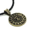 Lunavin ODing logo necklace with Nordic myth pendant on snake bones chain