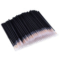 100 disposable ultra-fine point eyeliner brushes with protective plastic sleeves for precise makeup application
