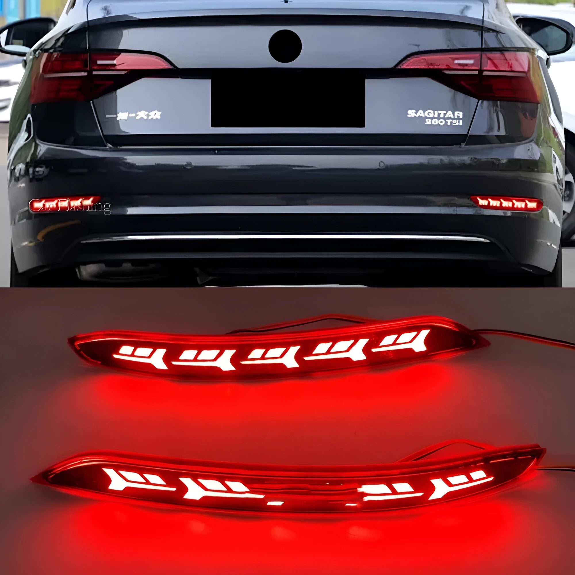 Volkswagen Sagitar modified rear bumper LED streamer light for 2019-2021 models