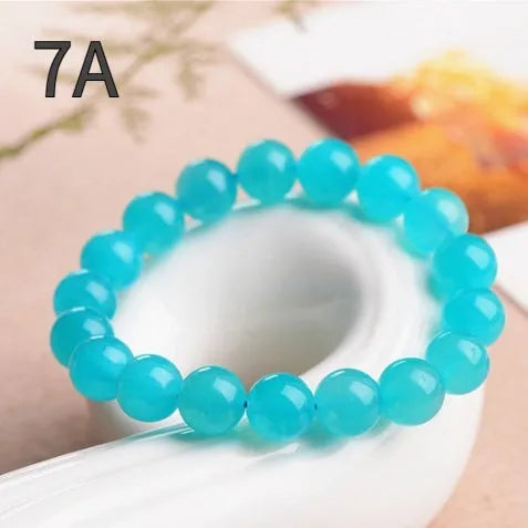 Natural blue-green 7A grade Amazonite scattered beads in various sizes for DIY jewellery making.