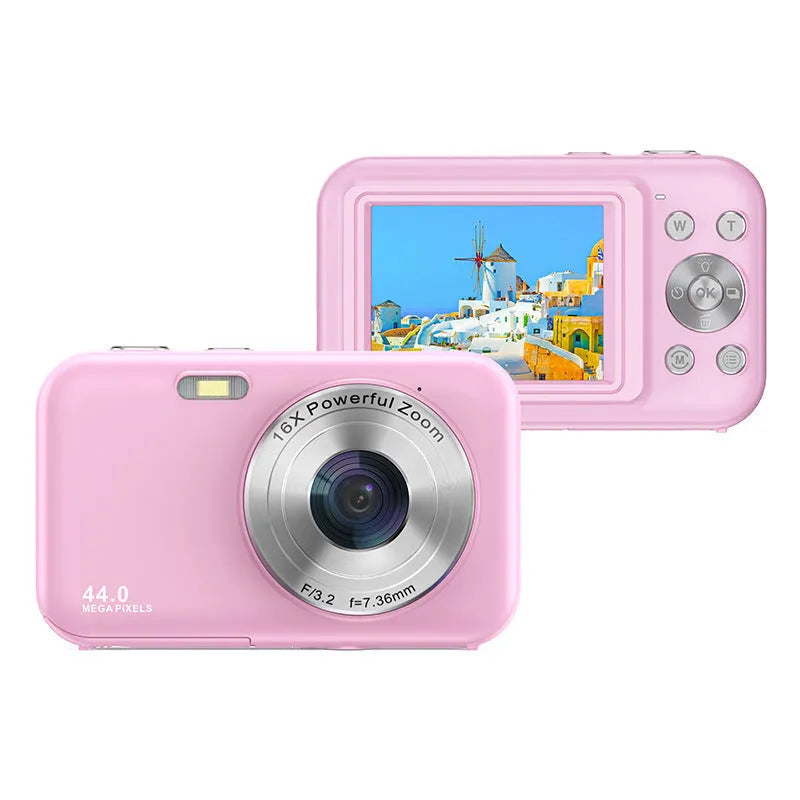Digital children camera in black, green, pink or purple with 2.4-inch screen