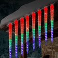 30cm ice cone shaped meteor shower LED Christmas lamp with solar panel and remote control