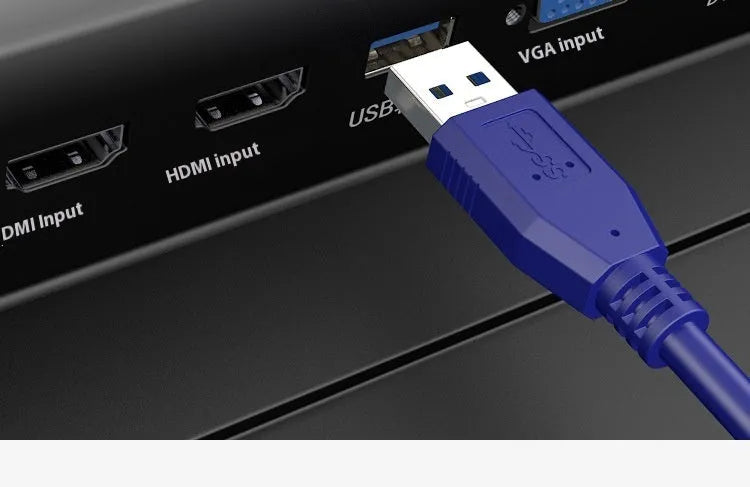 USB 3.0 male-to-male data cable with nickel-plated connectors, showing length options.