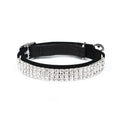 Velvet cat collar with rhinestone decoration in adjustable 20-30cm size