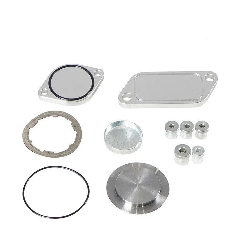 Silver aluminium alloy automotive valve cover for cooler exhaust gas recirculation systems.