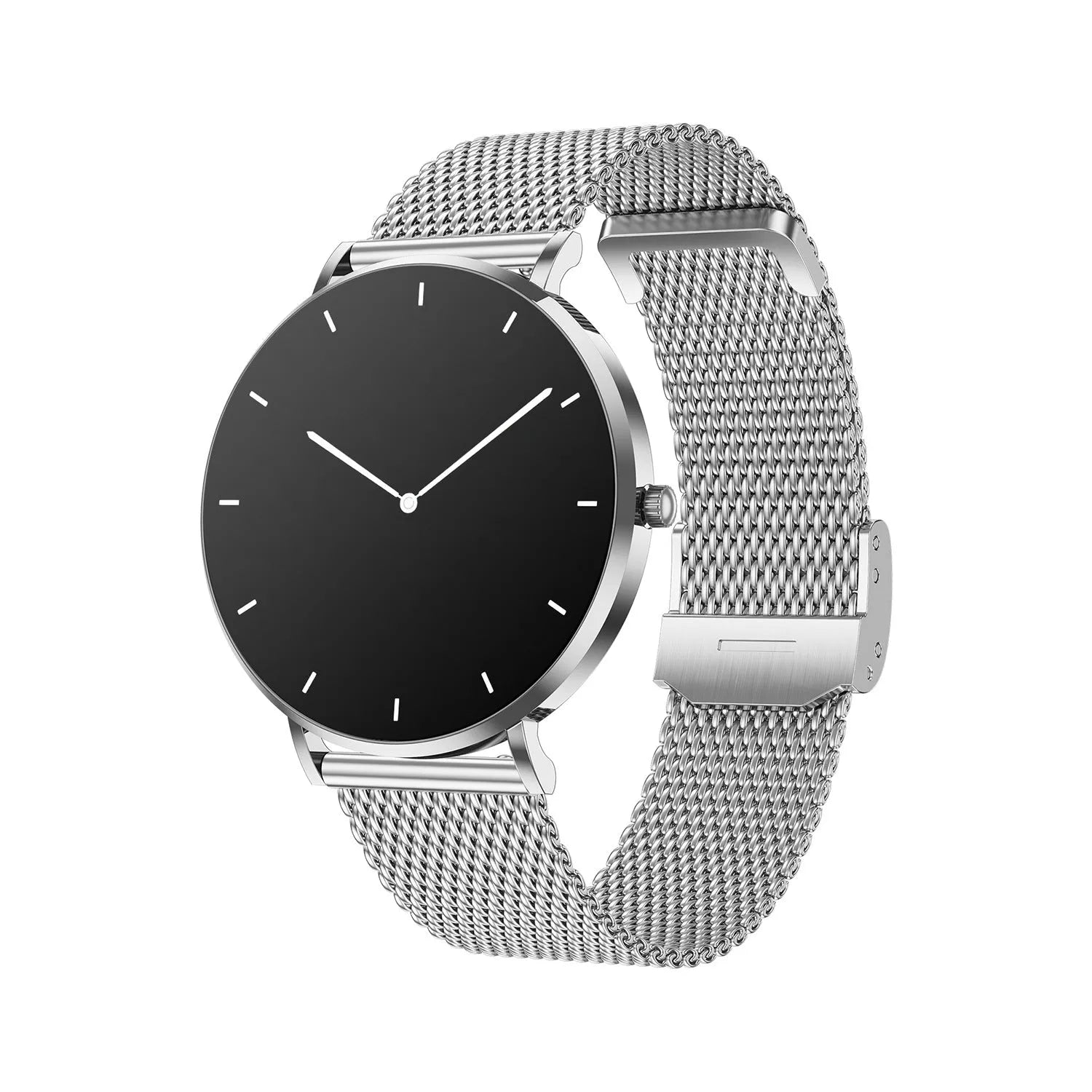 T8pro ultra-thin Bluetooth calling smartwatch for women in rose gold with silicone strap