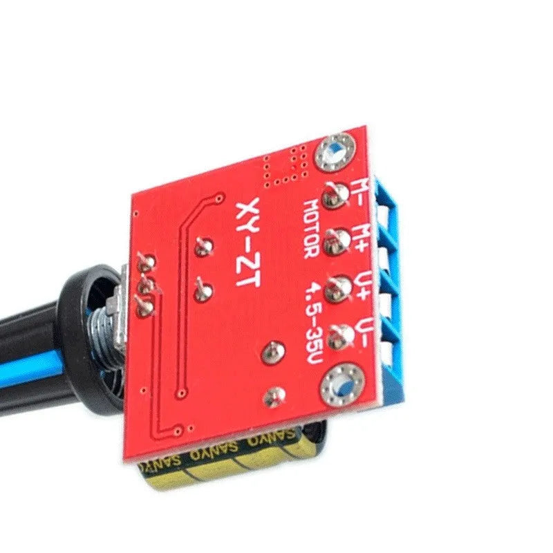PWM DC motor governor with adjustment knob for 5V-35V speed regulation