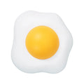 Catnip ball toy in fried egg and poached egg shapes with adhesive backing for wall mounting