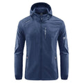 Men's lightweight nylon summer hooded jacket in loose fit for sun protection