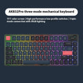 Ajazz AK832PRO mechanical keyboard with colour screen and RGB lighting on desk