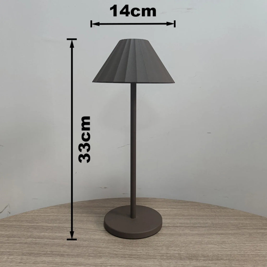 Alloy desk lamp with touch dimming in black, brown, sand, or white colour options
