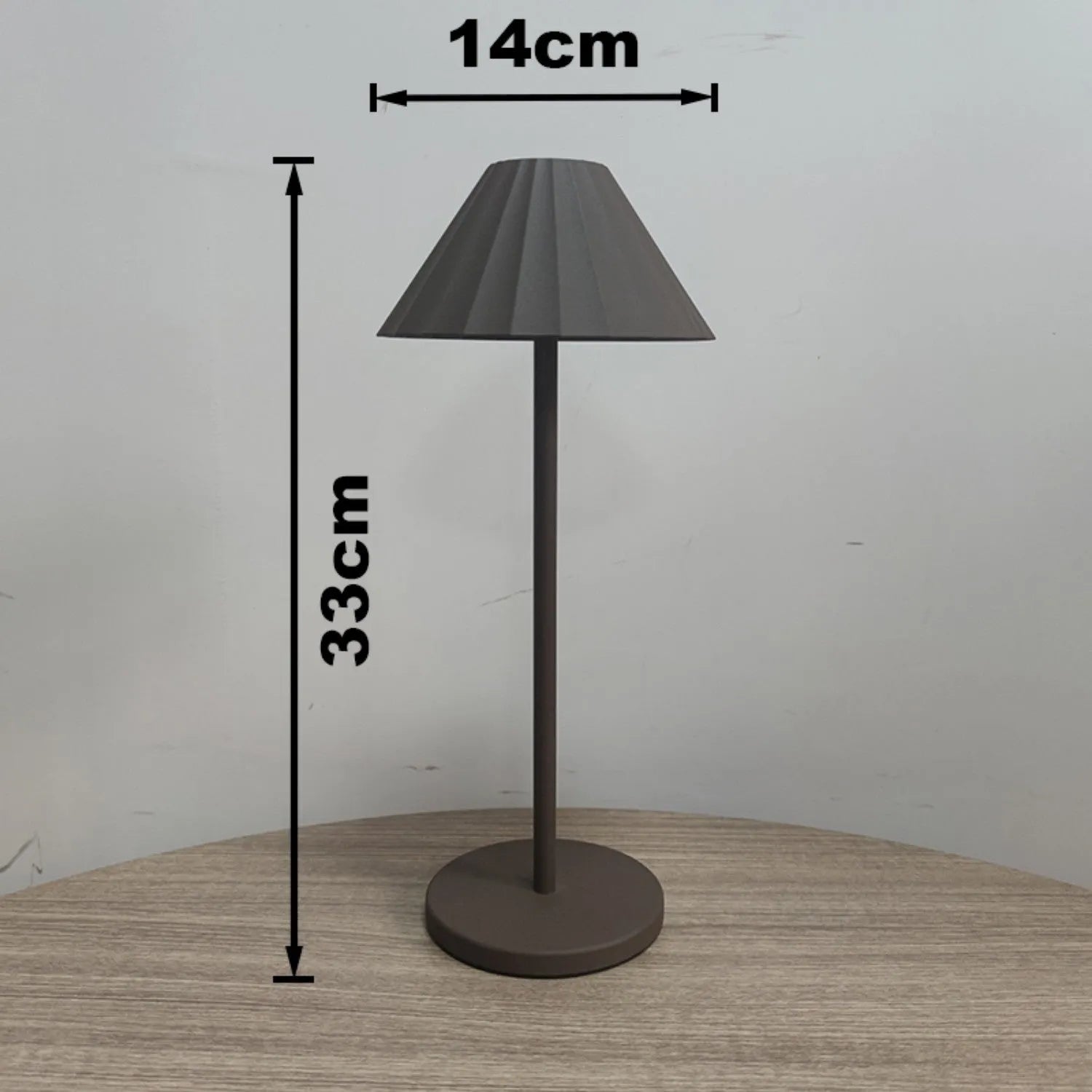 Alloy desk lamp with touch dimming in black, brown, sand, or white colour options