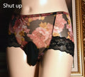 Men's mid-waist ice silk briefs in black mesh fabric showing ultra-thin plain weave texture and waistband detail