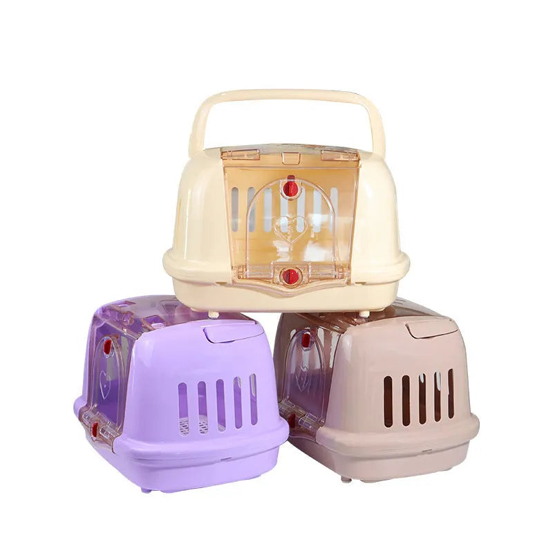 PP pet carrier travel bag with urine pad in beige for cats and dogs