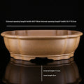 Large handmade purple clay hexagon plant pot for tea cultivation
