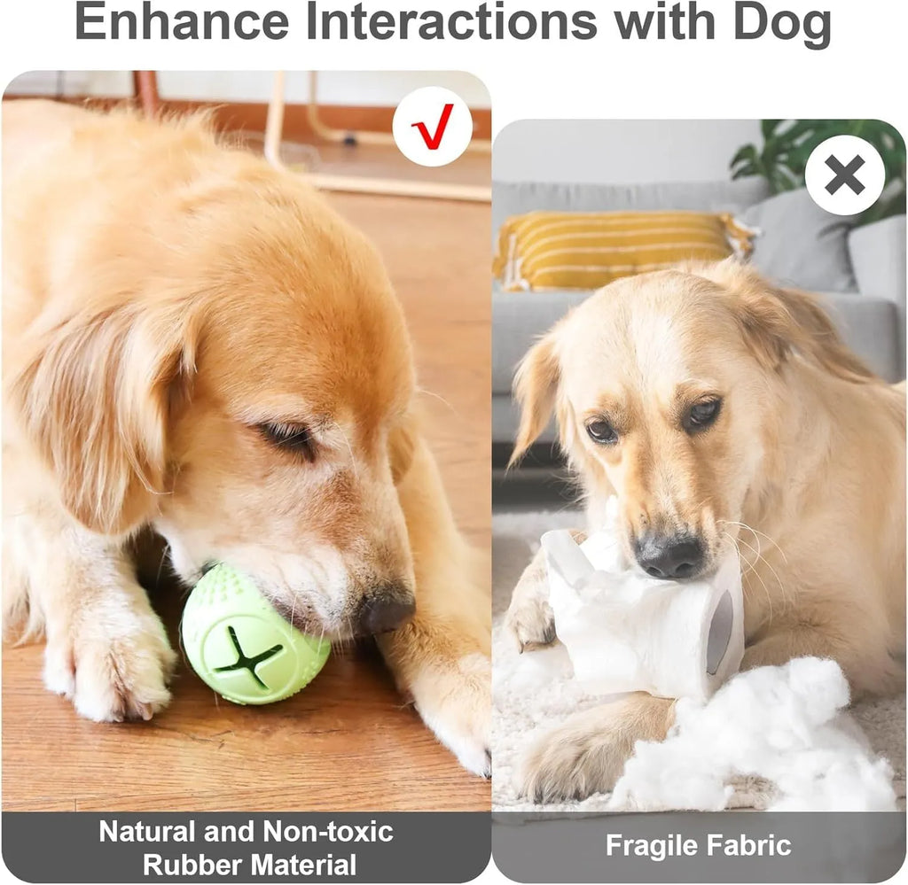 Blue bone-shaped dog chew toy made from natural rubber with textured surface for teeth cleaning