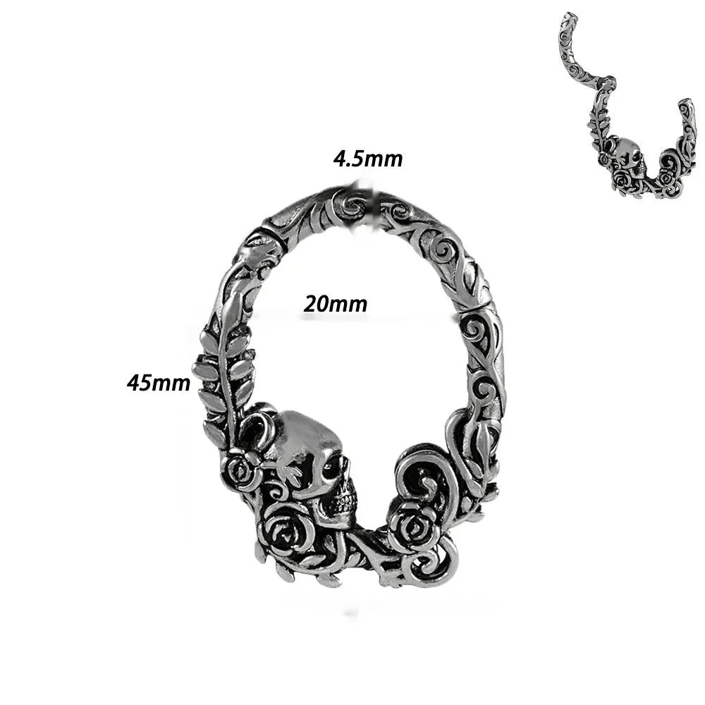 Copper geometric sharp cone round magnet ear extenders on display, showing magnetic clasp and one of eight style variations.
