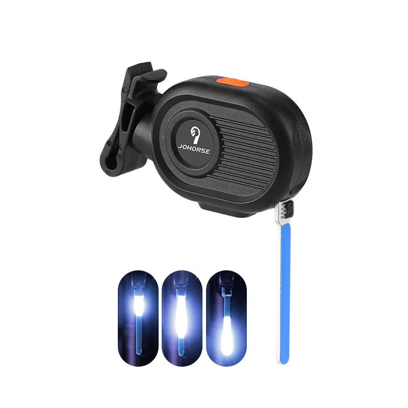 Bicycle taillight with animated running water or waterfall light effect in multiple colour options