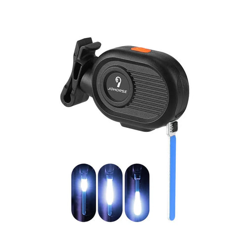 Bicycle taillight with animated running water or waterfall light effect in multiple colour options