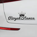 Reflective colourful vinyl crown design car sticker measuring 30 by 12 centimetres.