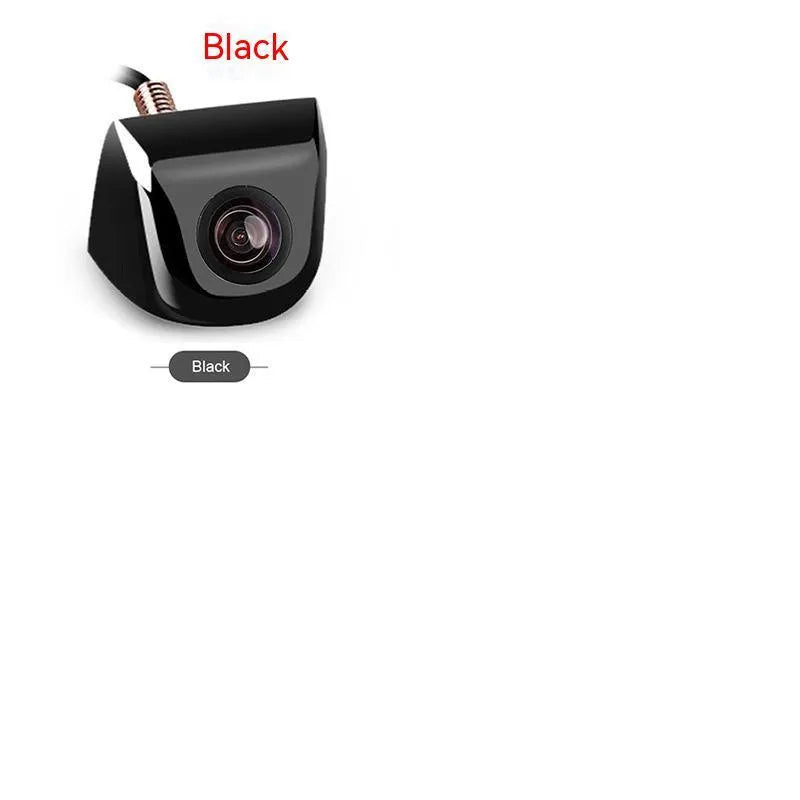 Black screw plug-in HD car night vision waterproof rearview camera with metal shell