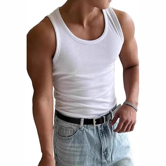 Men's tight-fitting round neck fitness T-shirt in black, made from polyester with a wool lining.