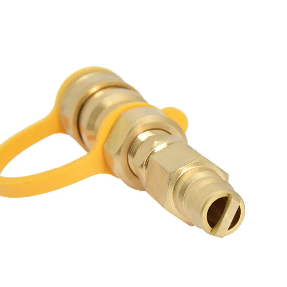 3/8 brass gas propane conversion charging connector with American standard thread, gold colour