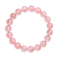 Natural white water strawberry quartz crystal bracelet with geometric cut beads